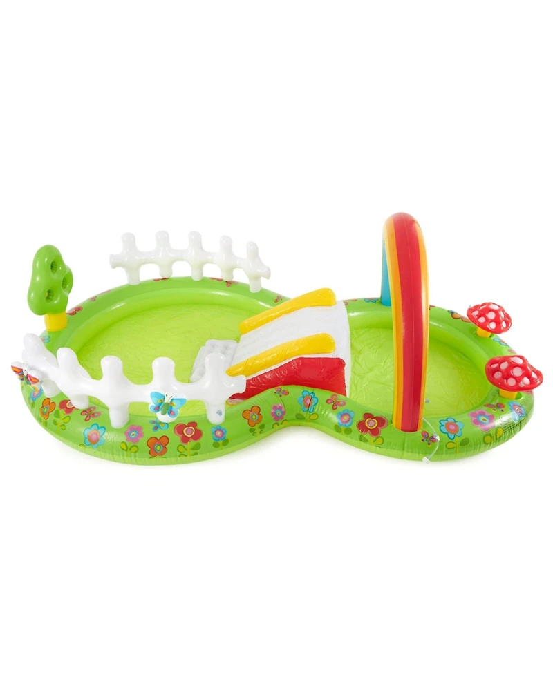 Gnuadz Inflatable Kiddie Pool Water Sprayer Slide Splash Pad Kids Outdoor Play