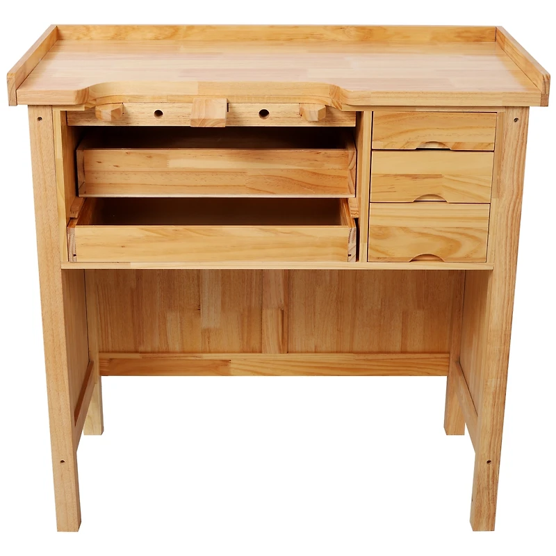 Streamdale Furniture Wood Jewelry Workbench with Storage Drawers