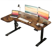 Streamdale Furniture Electric L-Shaped Height Adjustable Standing Desk