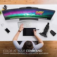 ViewSonic VP3881a 38" 21:9 Wqhd+ Ips Led Curved Monitor, Built-In Speakers