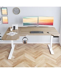 Streamdale Furniture L-Shaped Electric Standing Desk