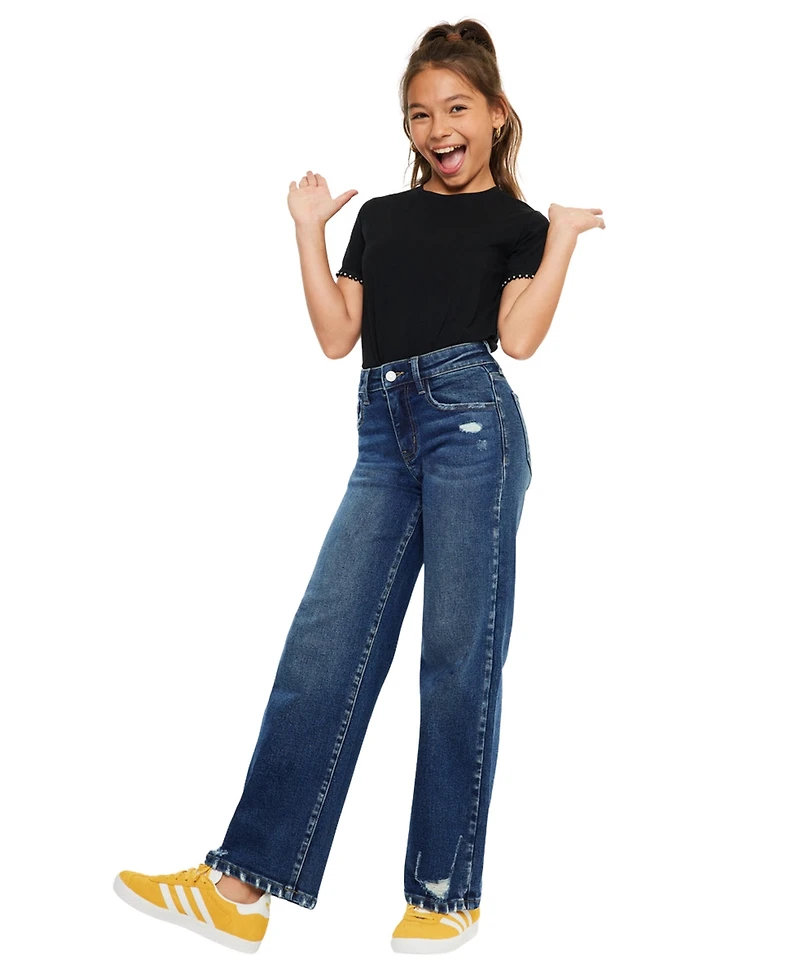 KanCan Girls Dania High Rise Wide-Leg Jeans