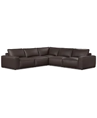 Paitlyn 5-Piece Leather L-Shape Sectional