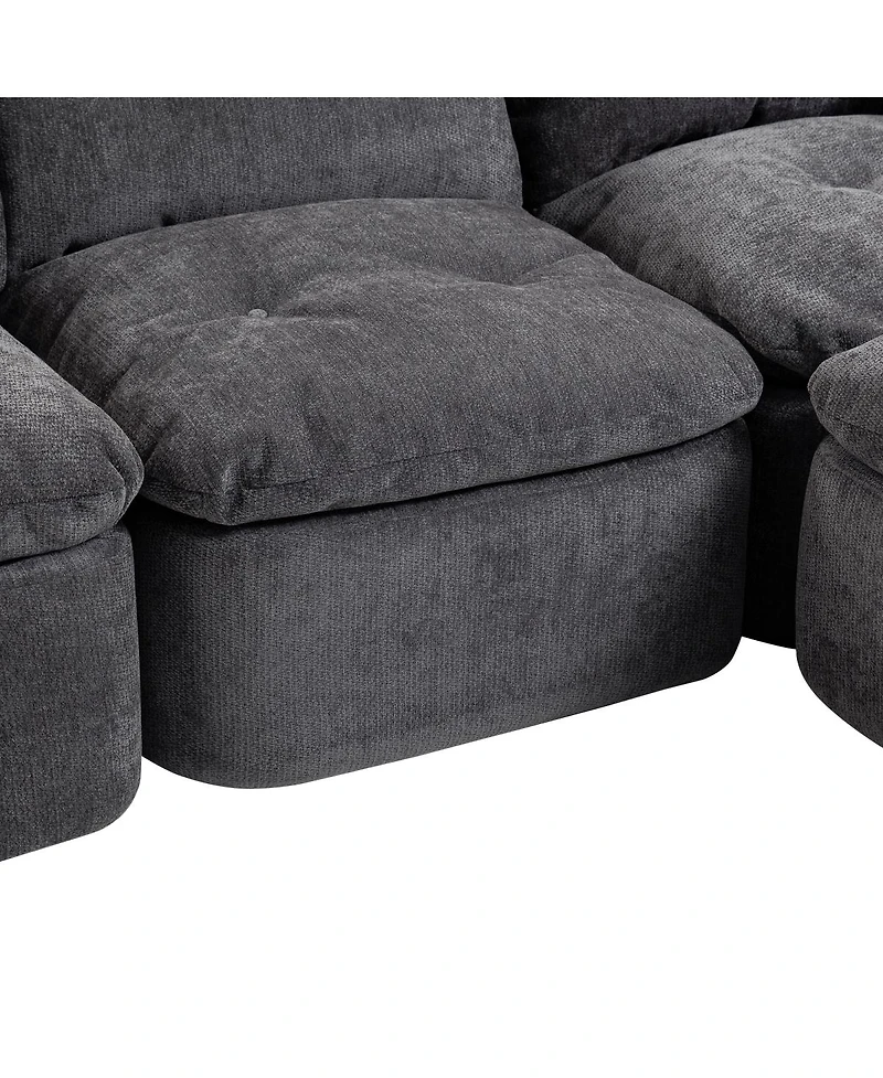 Streamdale Furniture Cloud Deep Seat L-Shape Modular Chenille Sofa