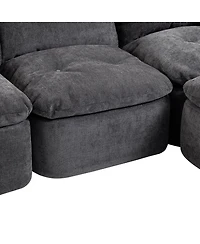 Streamdale Furniture Cloud Deep Seat L-Shape Modular Chenille Sofa
