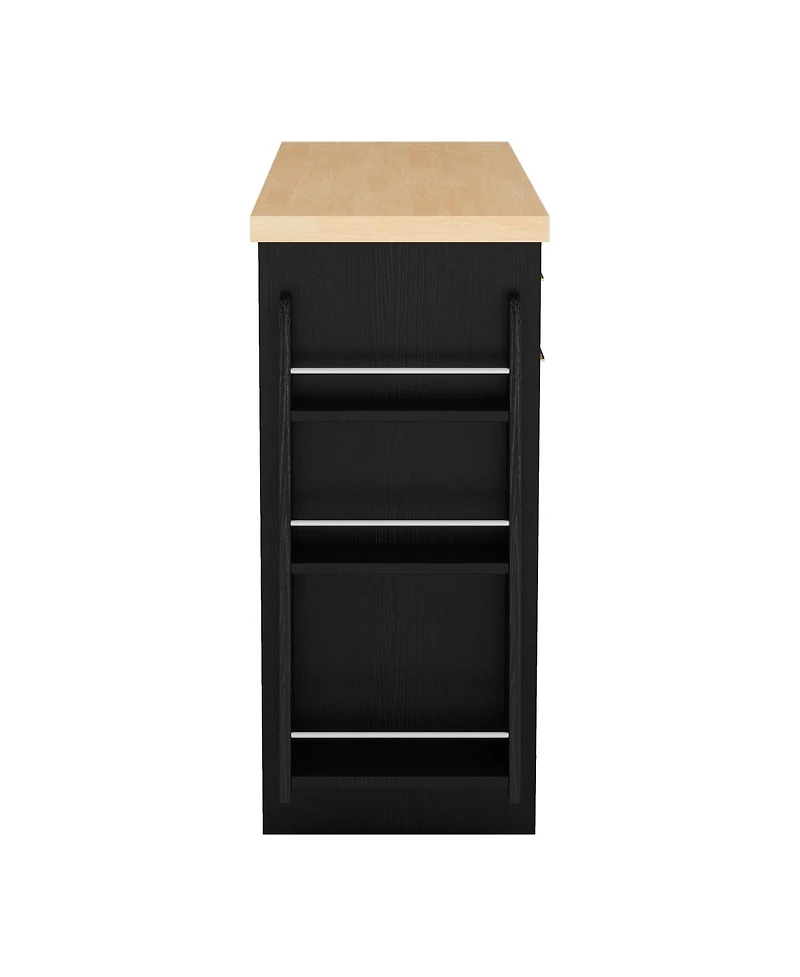 Streamdale Furniture Kitchen Island Sideboard with Trash and Spice Storage
