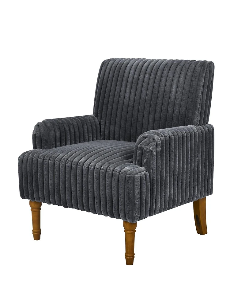 Streamdale Furniture Corduroy Accent Chair with Wood Legs
