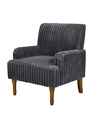 Streamdale Furniture Corduroy Accent Chair with Wood Legs