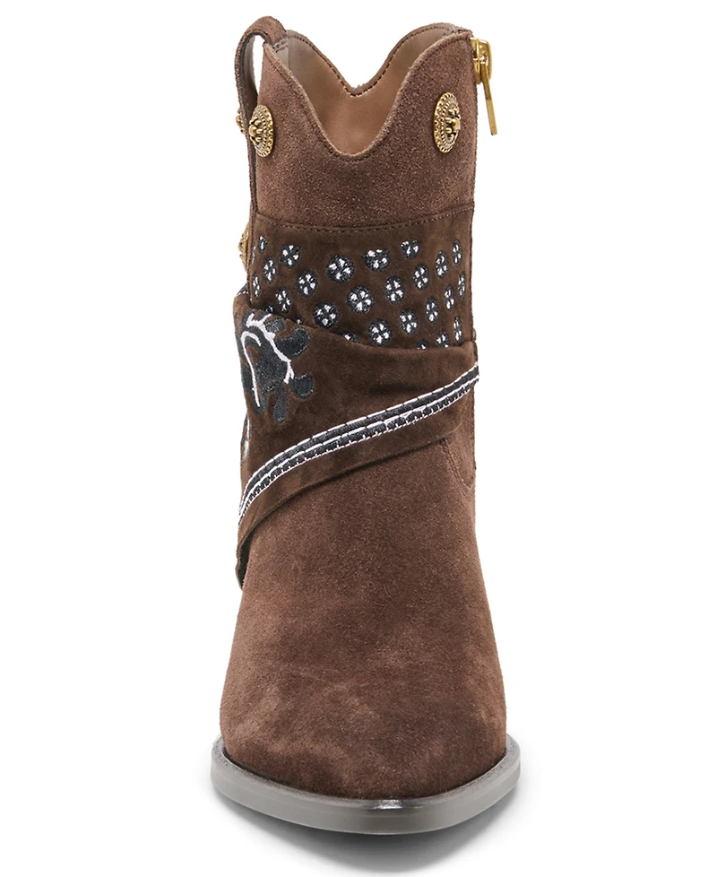 Dolce Vita Women's Mekala Scarf Cuff Embroidered Western Booties
