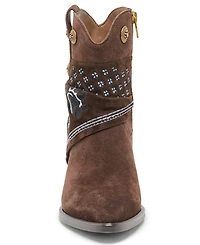 Dolce Vita Women's Mekala Scarf Cuff Embroidered Western Booties
