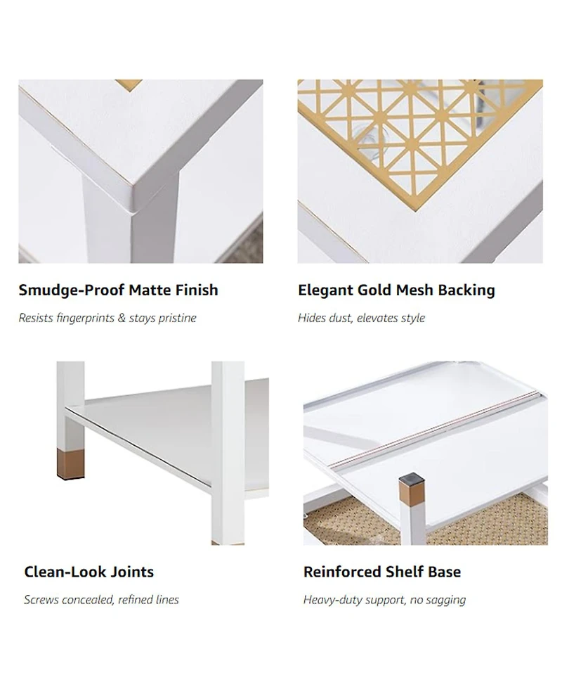 Streamdale Furniture Modern Square Coffee Table - Crisp Metal Frame with Luxe Glass Top