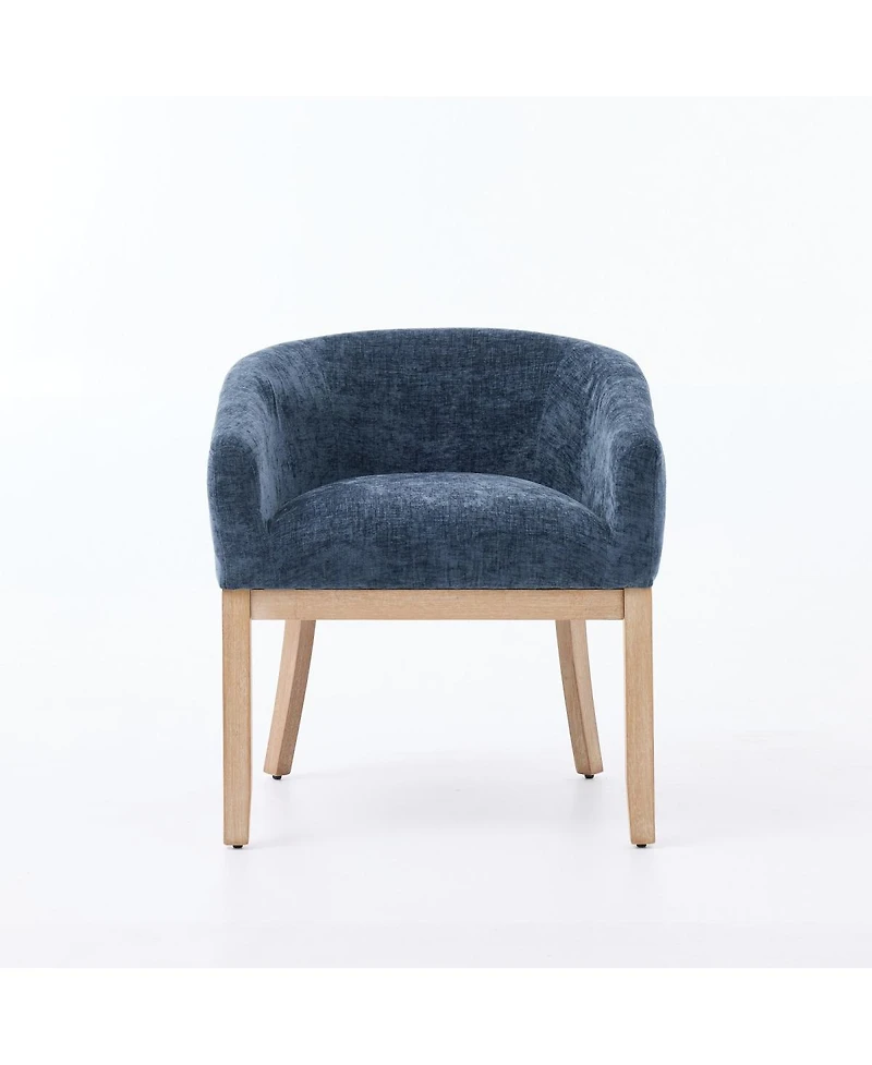 Streamdale Furniture Barrel Dining Chairs with Arms, Farmhouse Chenille