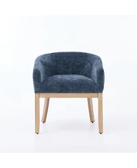 Streamdale Furniture Barrel Dining Chairs with Arms, Farmhouse Chenille