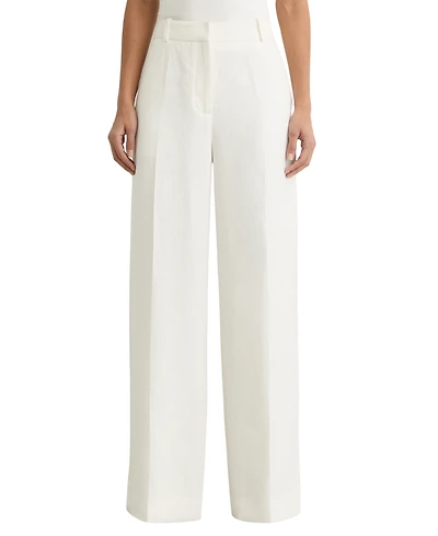 Reiss Women's Linen-Blend Wide-Leg Trouser Pants