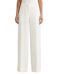 Reiss Women's Linen-Blend Wide-Leg Trouser Pants