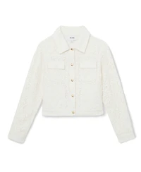 Reiss Women's Collared Lace Press-Stud Jacket