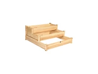 Lucky One 3 Tier Elevated Wooden Garden Bed for Vegetables, Herbs and Flowers