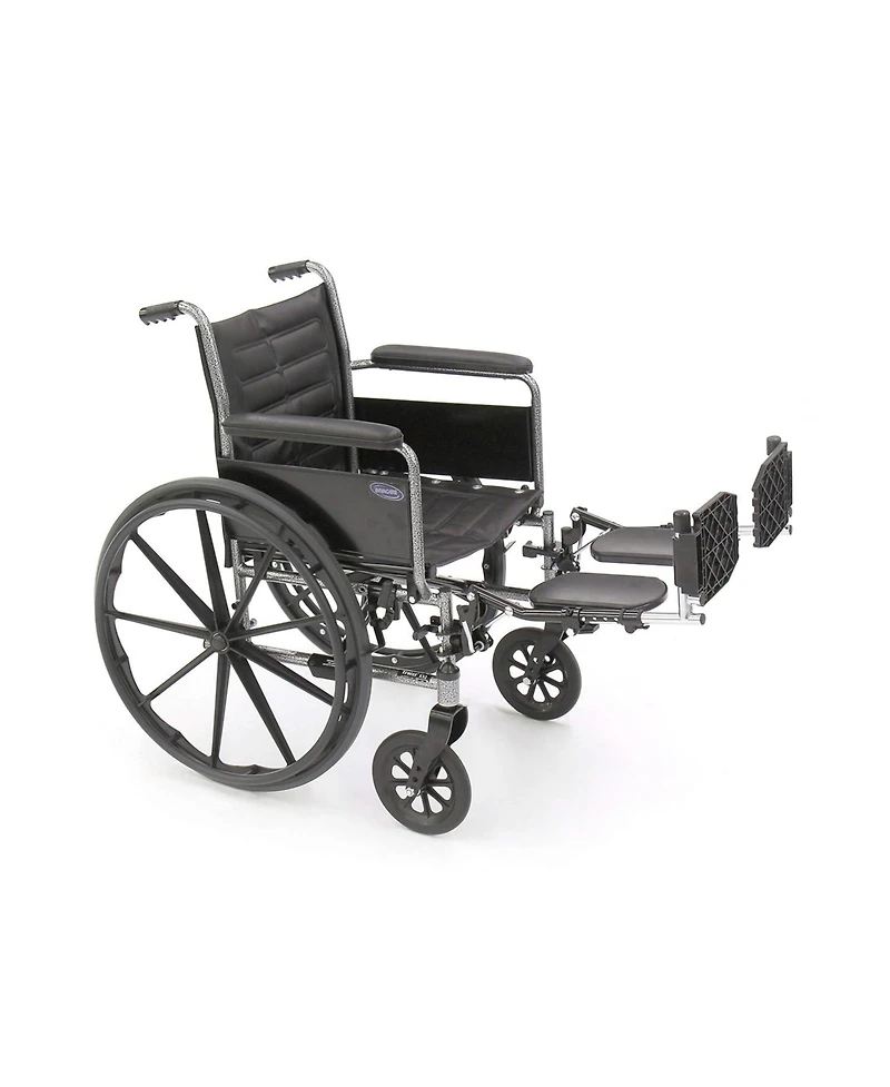 Invacare Wheelchair Elevating Legrests Padded Calf Support, Aluminum Footplates, Adjustable Length