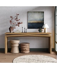 Streamdale Furniture 65-Inch Solid Wood Veneer Console Table, Farmhouse Entryway Sofa Table