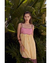 English Factory Women's Colorblock Stripe Sleeveless Midi Dress