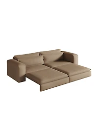 Streamdale Furniture 93" King Size Sleeper Sofa Bed, Pull Out Sofa, 3-in-1 Convertible Chaise Lounge Couch