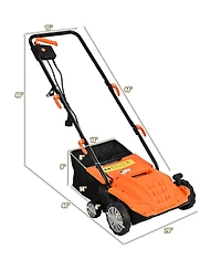 Mecale 13 Inch 12 Amp Electric Scarifier with Collection Bag and Removable Blades