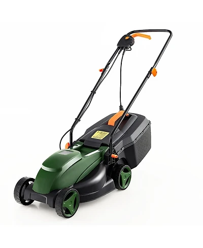 Mecale 10 Amp 13 Inch Electric Corded Lawn Mower with Collection Box