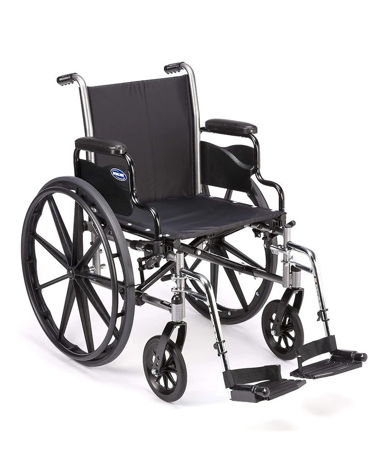 Invacare Wheelchair Legrest with Heel Loops, Swing Away Design and Flip Up Composite Footplate
