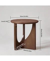 Streamdale Furniture Solid Wood Side Table, Rustic Accent Table