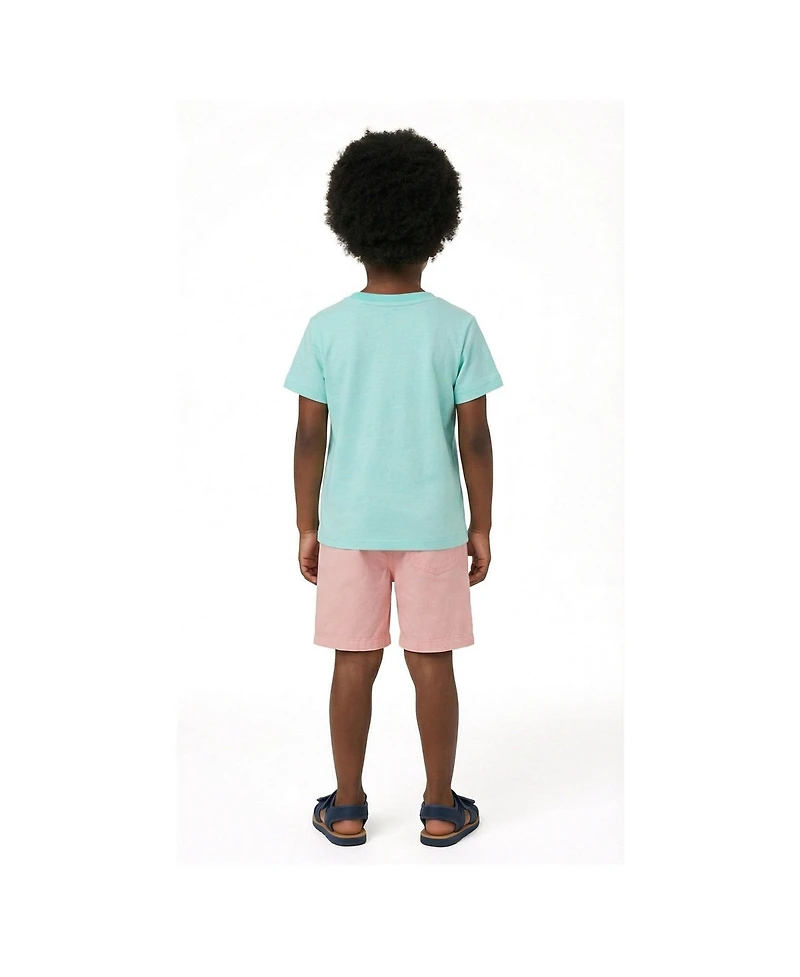 Andy & Evan Toddler Boys Toddler/Child Aqua Easter Dinosaur Graphic Tee