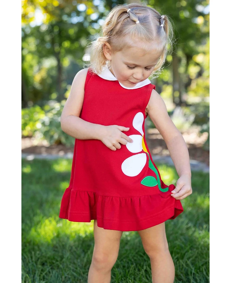 Florence Eiseman Little Girls Knit Dress With Flowers