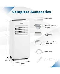 Costway 6500 Btu Portable Air Conditioner 3 in 1 Air Cooler with Fan and Dehumidifier