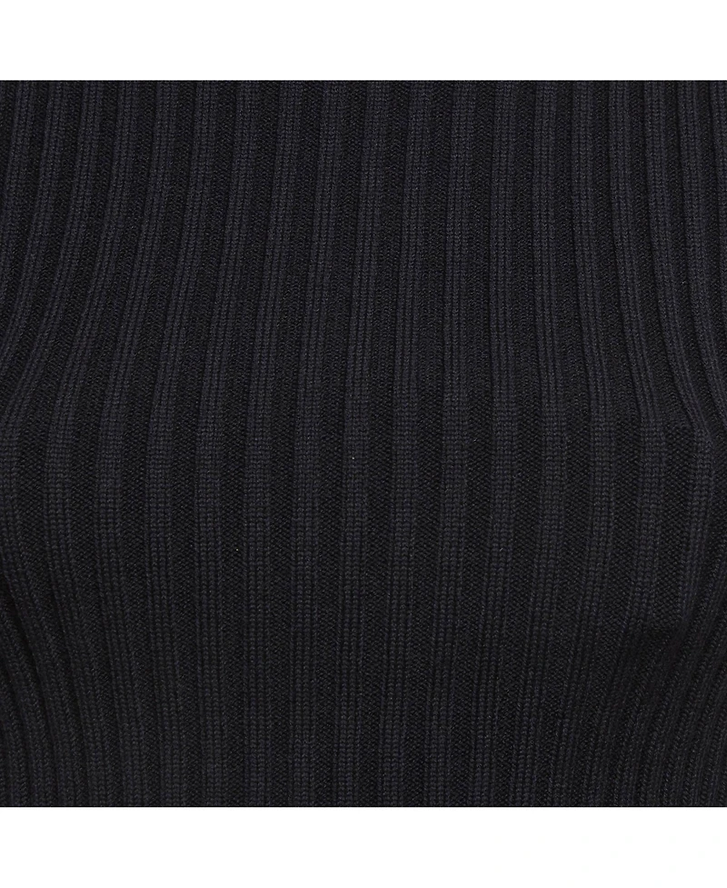 Pre-Owned Balenciaga Women's Rib Knit Cut Up Sleeves Sweater