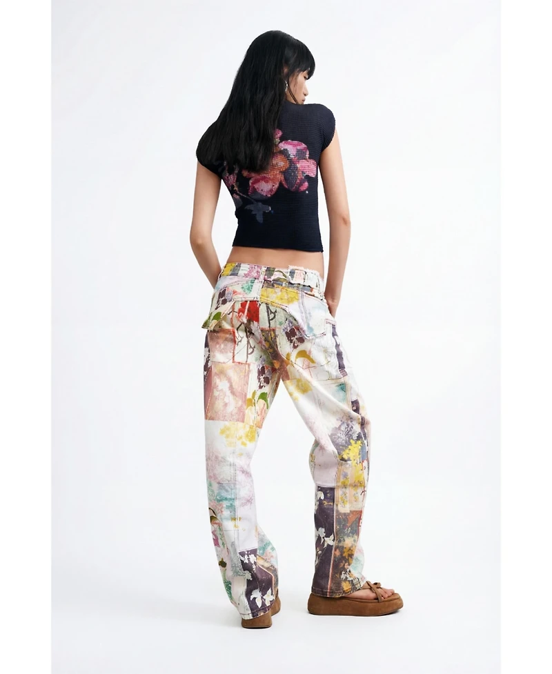 Desigual Women's Printed denim trousers