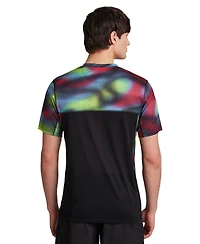 Reebok Men's Run Distort All Over Print Speed Crewneck T-Shirt