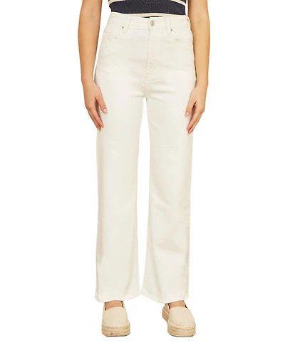 Yumi Women's Wide Leg High Waist Jeans