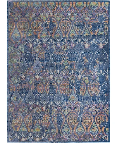 Nourison Home Ankara Global ANR08 Navy and Multi 4' x 6' Area Rug