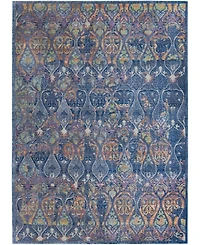 Nourison Home Ankara Global ANR08 Navy and Multi 4' x 6' Area Rug