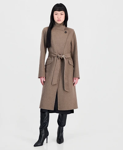 Calvin Klein Women's Double-Faced Wrap Coat