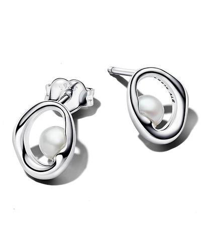 Pandora Oval Treated Freshwater Cultured Imitation Pearl Stud Earrings