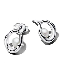 Pandora Oval Treated Freshwater Cultured Imitation Pearl Stud Earrings