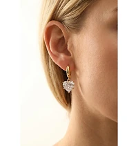 Joey Baby 2-Piece Freshwater Pearl Necklace & Heart Crystal Drop Earrings Set