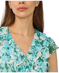 CeCe Women's Ruffle Wrap Top