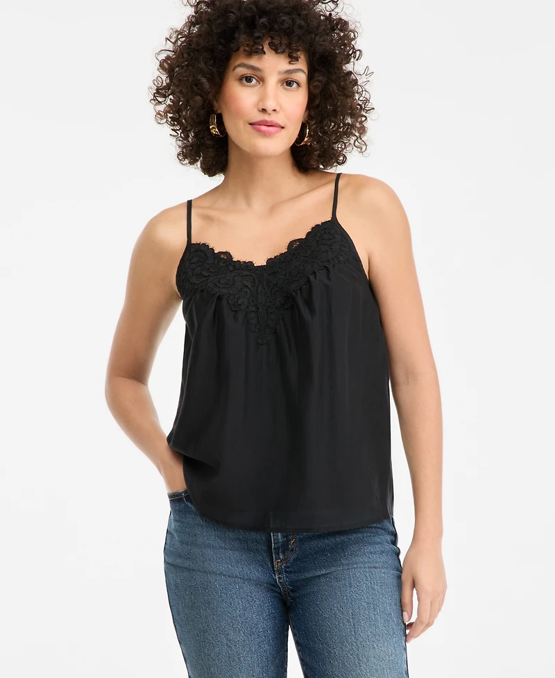 I.n.c. International Concepts Women's Lace-Trim Camisole, Macy's Exclusive