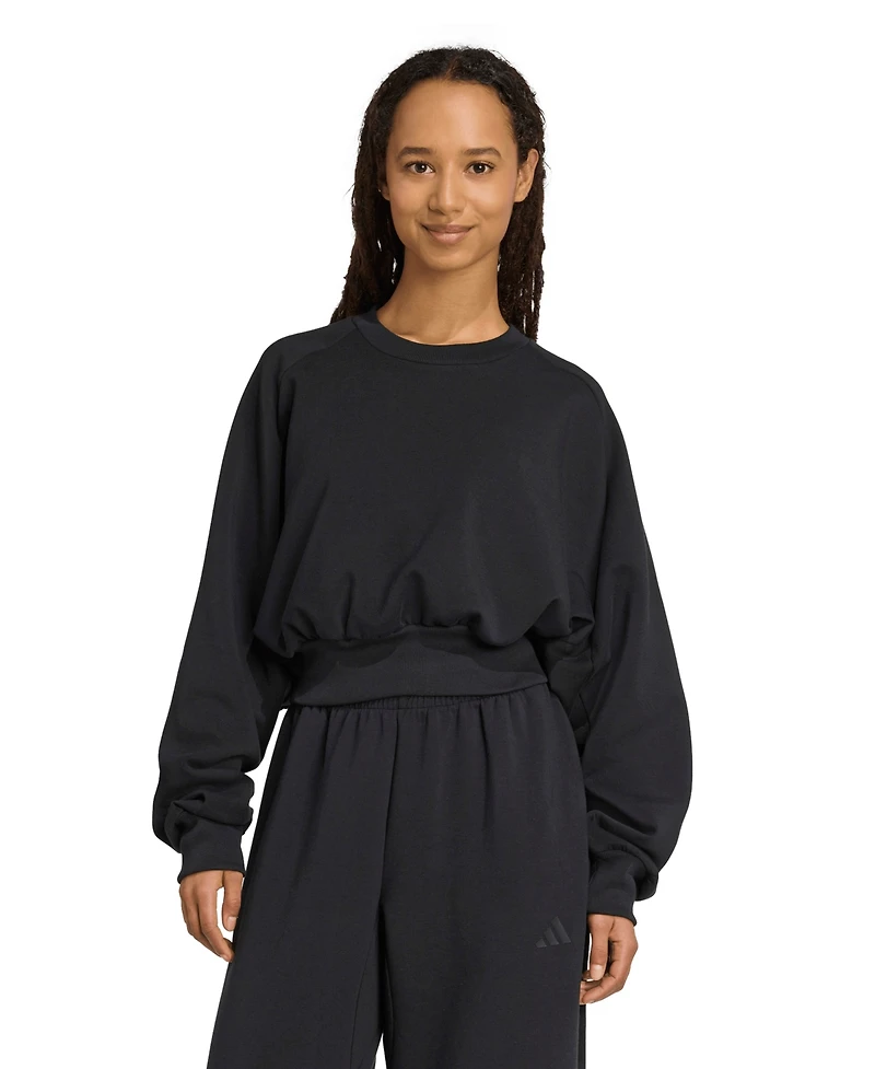 adidas Women's Soft Lux Relaxed Crewneck Sweatshirt