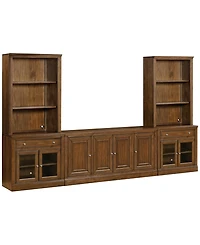 Amren 85" 4 Door Console And 2 Base With Drawer Open Hutch
