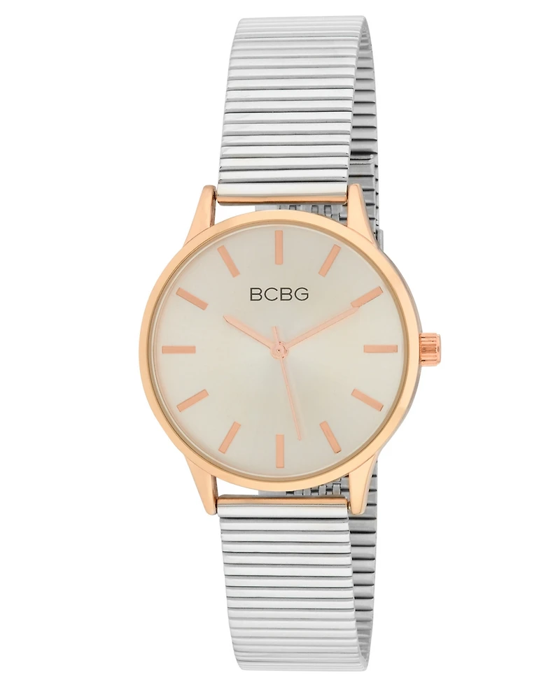 Bcbg Women's Quartz Round Rose Gold Stainless Steel; 34mm