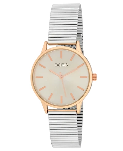 Bcbg Women's Quartz Round Rose Gold Stainless Steel; 34mm