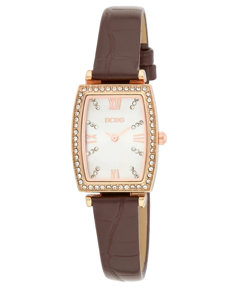 Bcbg Women's Quartz Tonneau Rose Gold Stainless Steel Watch 26mm