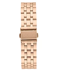 Bcbg Women's Quartz Rectangle Rose Gold Stainless Steel Watch 22mm